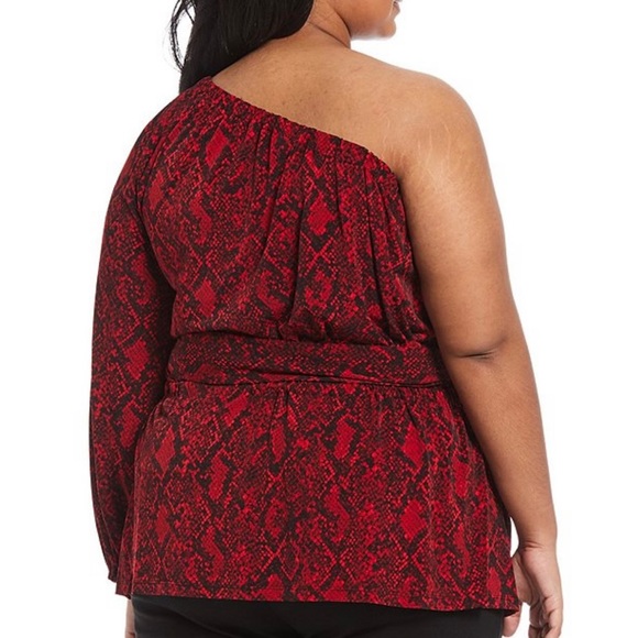 MICHAEL KORS PYTHON 🐍 SNAKE PRINT ECO MATTE JERSEY TOP - Picture 3 of 5